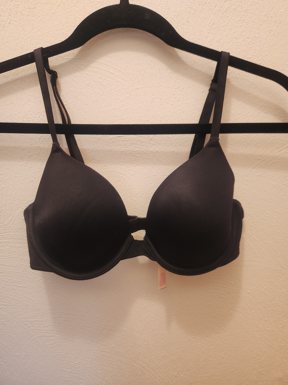PINK Black T-Shirt Bra Size 34B